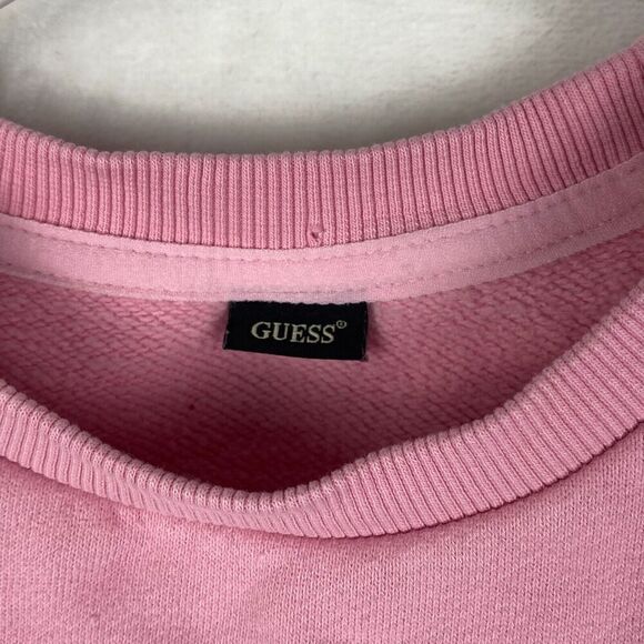 Guess Unicorn Sweater Girls Medium Pink Crewneck Pullover Sequin Casual - Picture 10 of 10